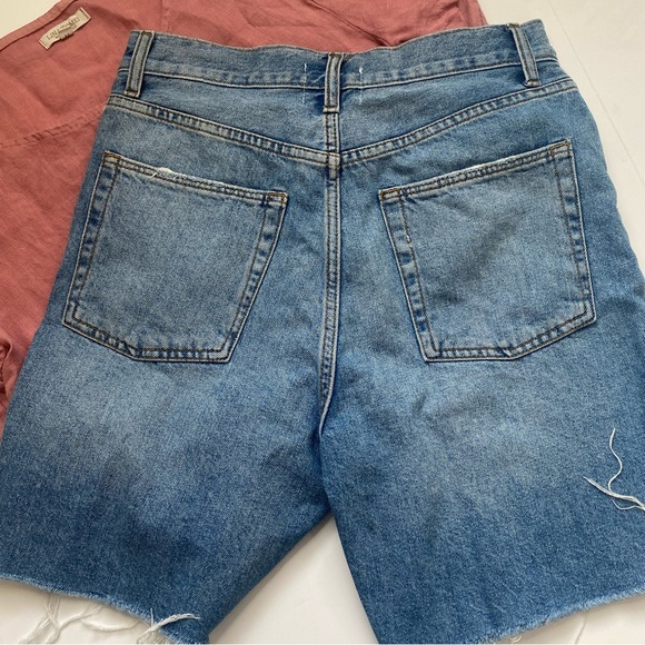 Lovers + Friends Devon High Waist Denim Cutoff Shorts in Islandia NWT - Picture 6 of 9
